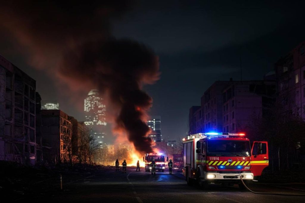 Droni russi attaccano Kiev: incendi devastano diversi distretti