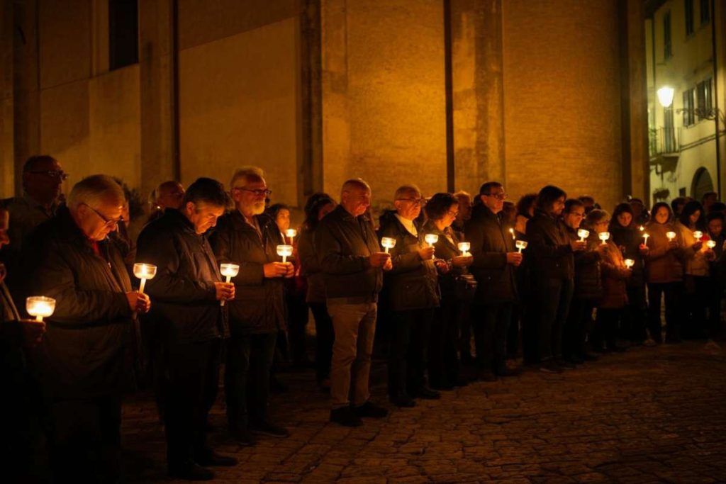Fiaccolata commovente per la vittima dell'omicidio-suicidio di Castelvetrano