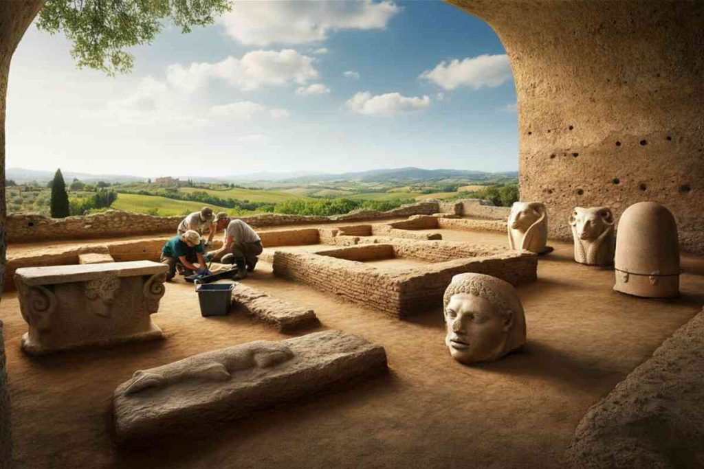 Reperti etruschi riemergono a Orvieto: un viaggio nel passato sacro della terra
