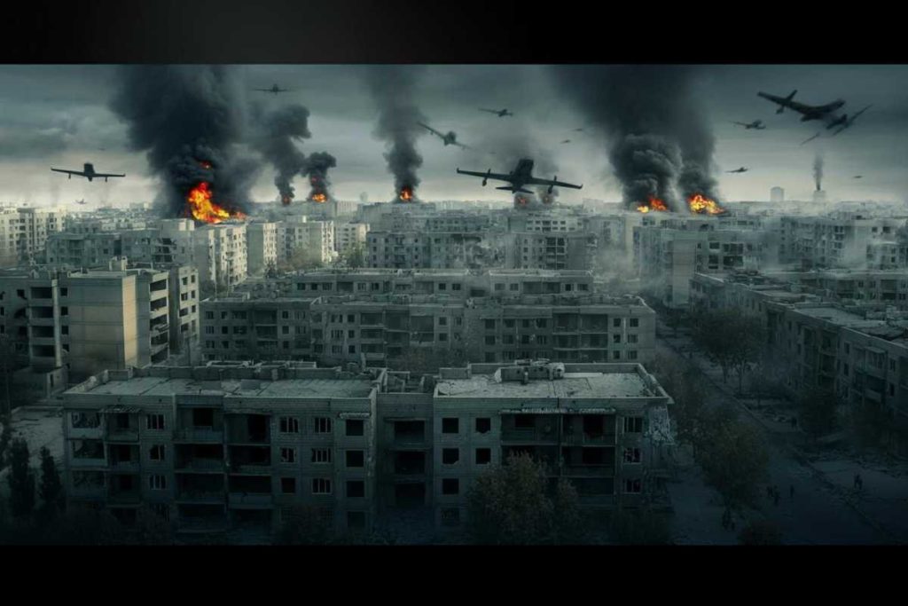 Droni in azione su Kiev: tre edifici in fiamme dopo l'attacco